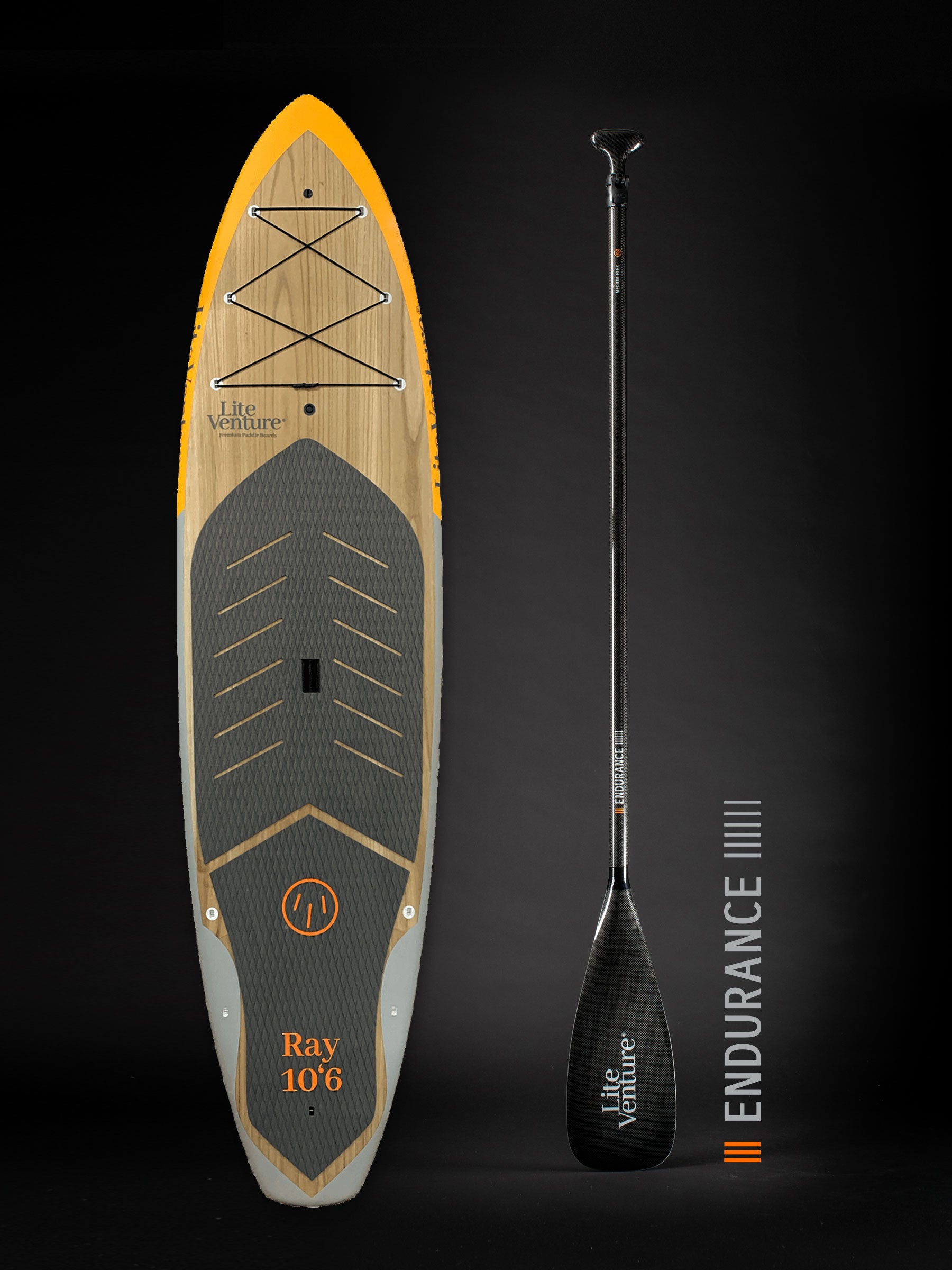 Ray-10'6" x 31,5"-orange grau-+ Carbonpaddel