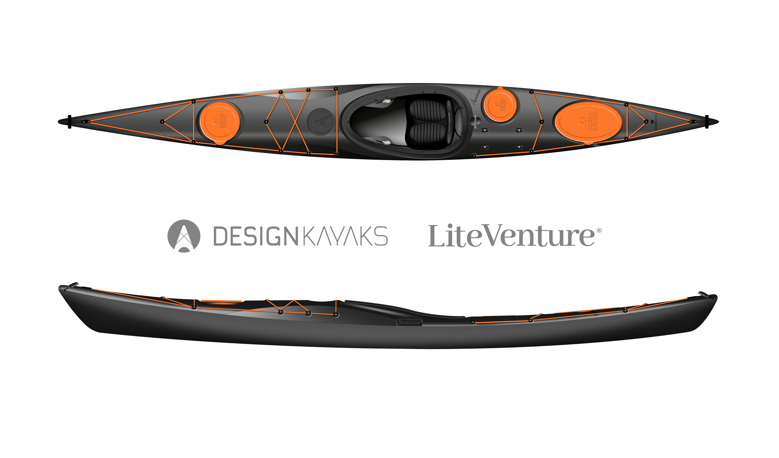 Kayak da mare "Awesome"-Unisize-grigio tempestoso