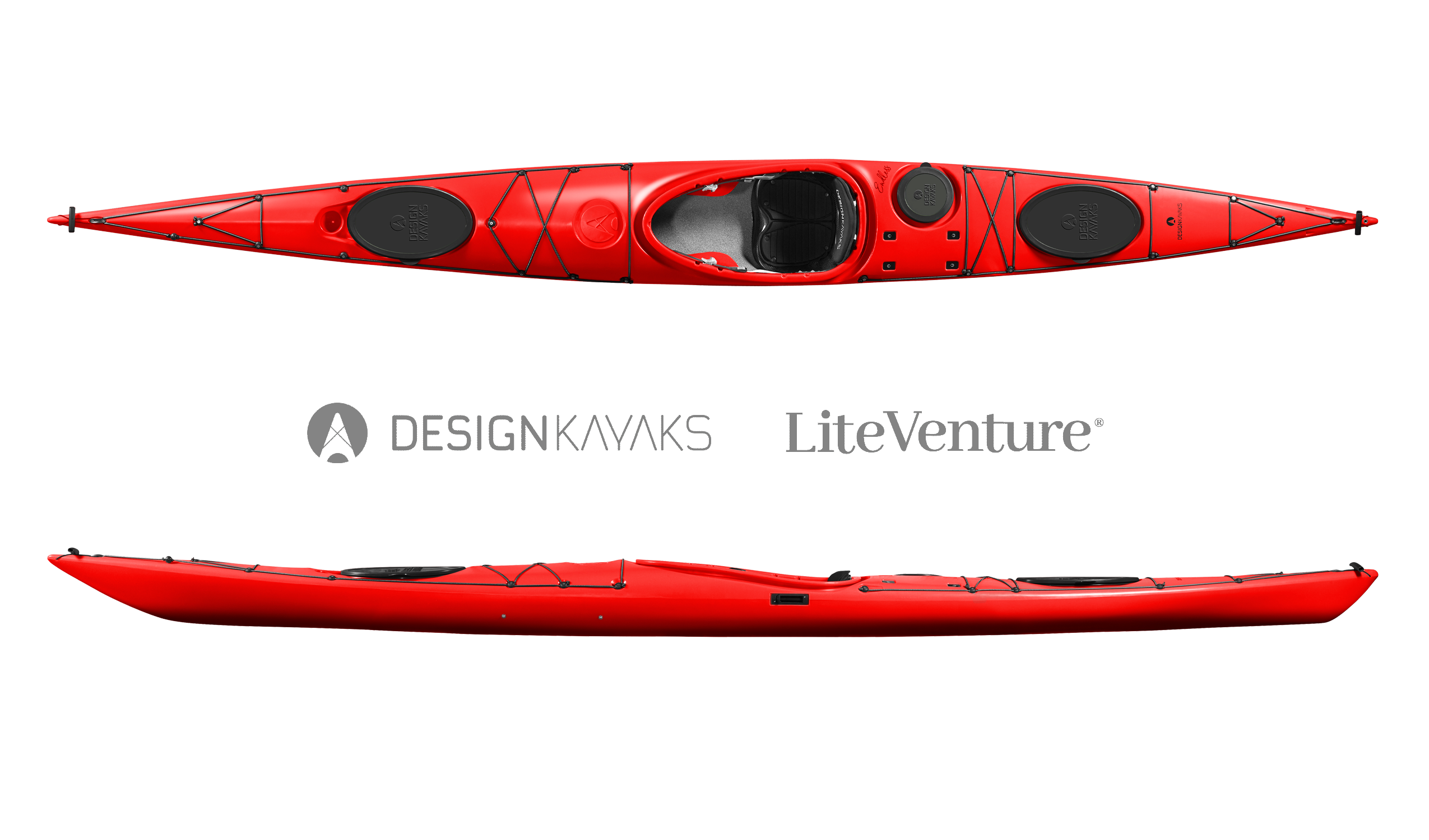 Kayak de mer "Endless"-Large- red ruby