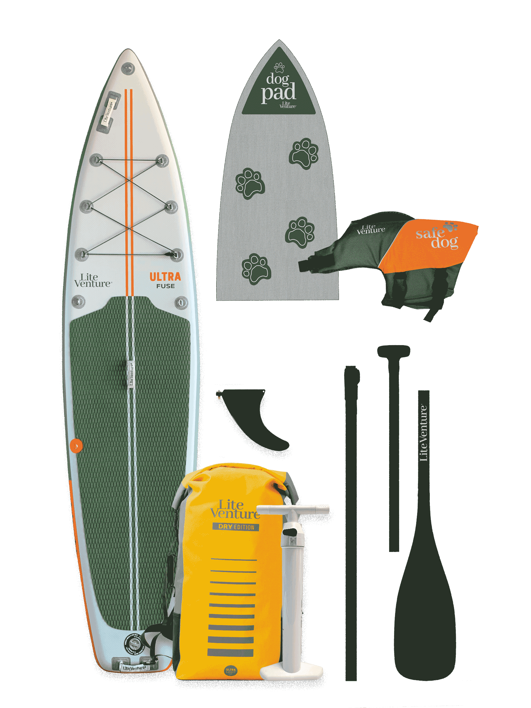 Set SUP with dog beginner