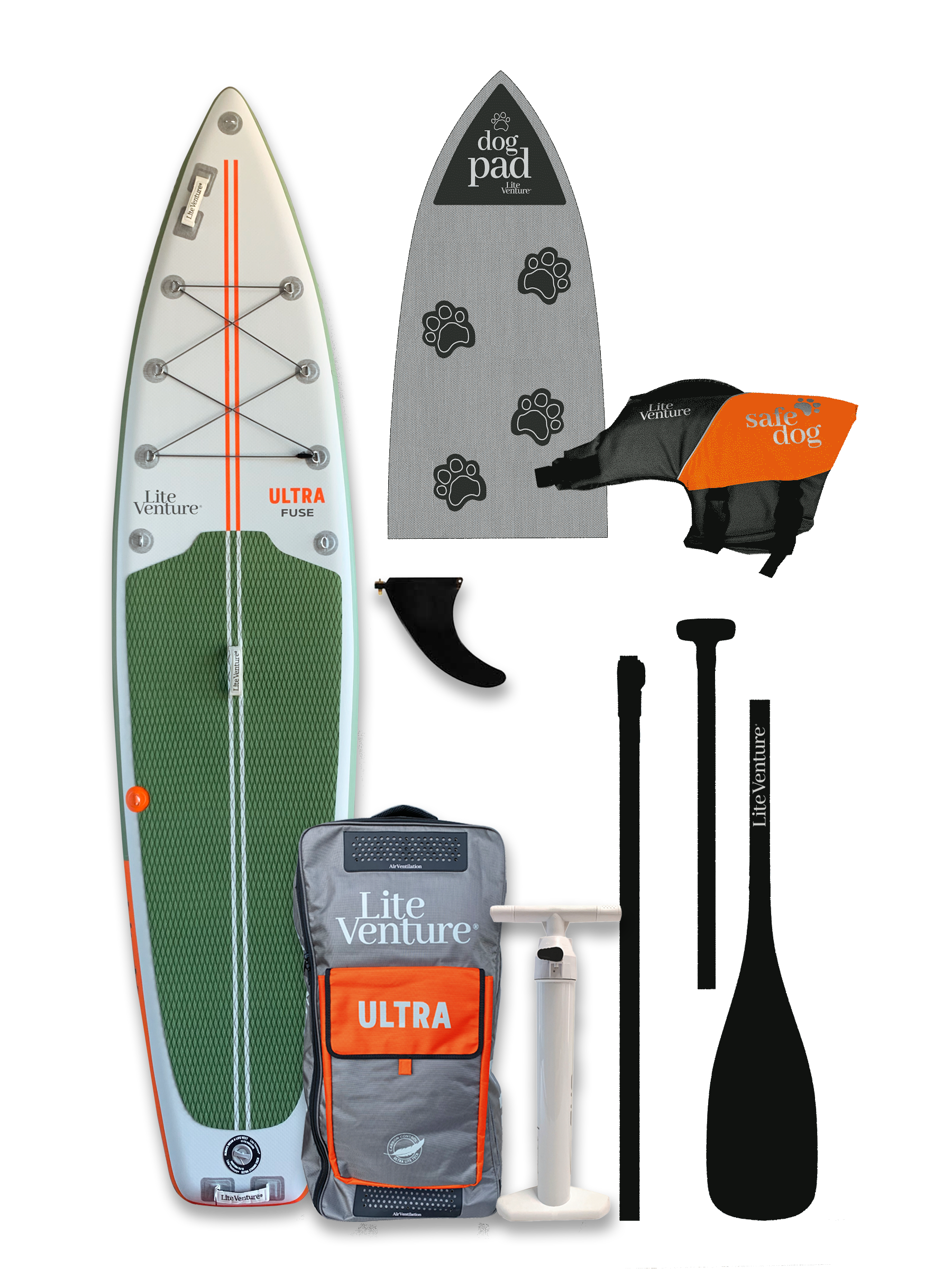 Set SUP with dog beginner