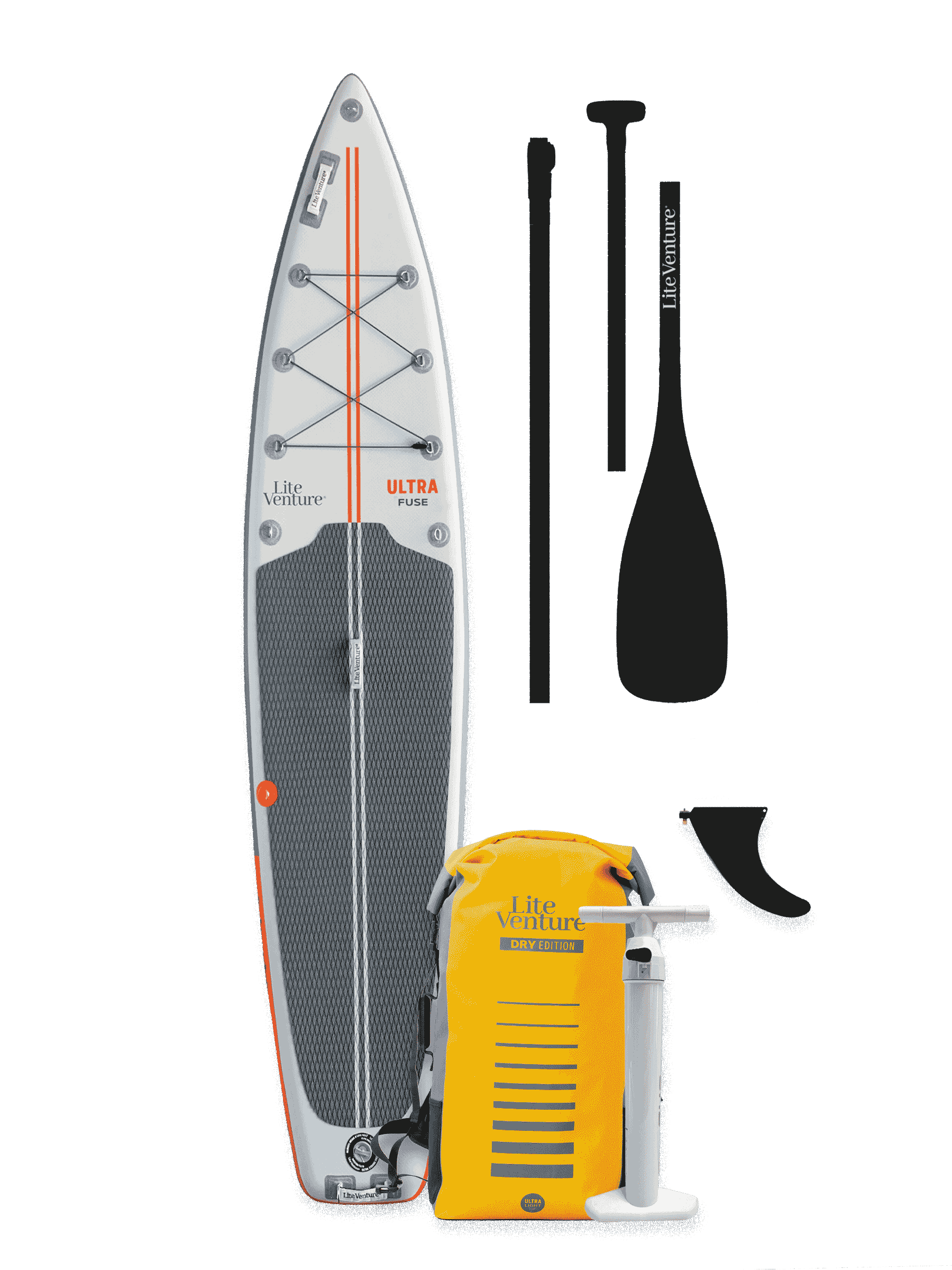 FUSE 1B-12'6" x 30"-Hot Summer Deal-mit dreitlg. Fiberglaspaddel