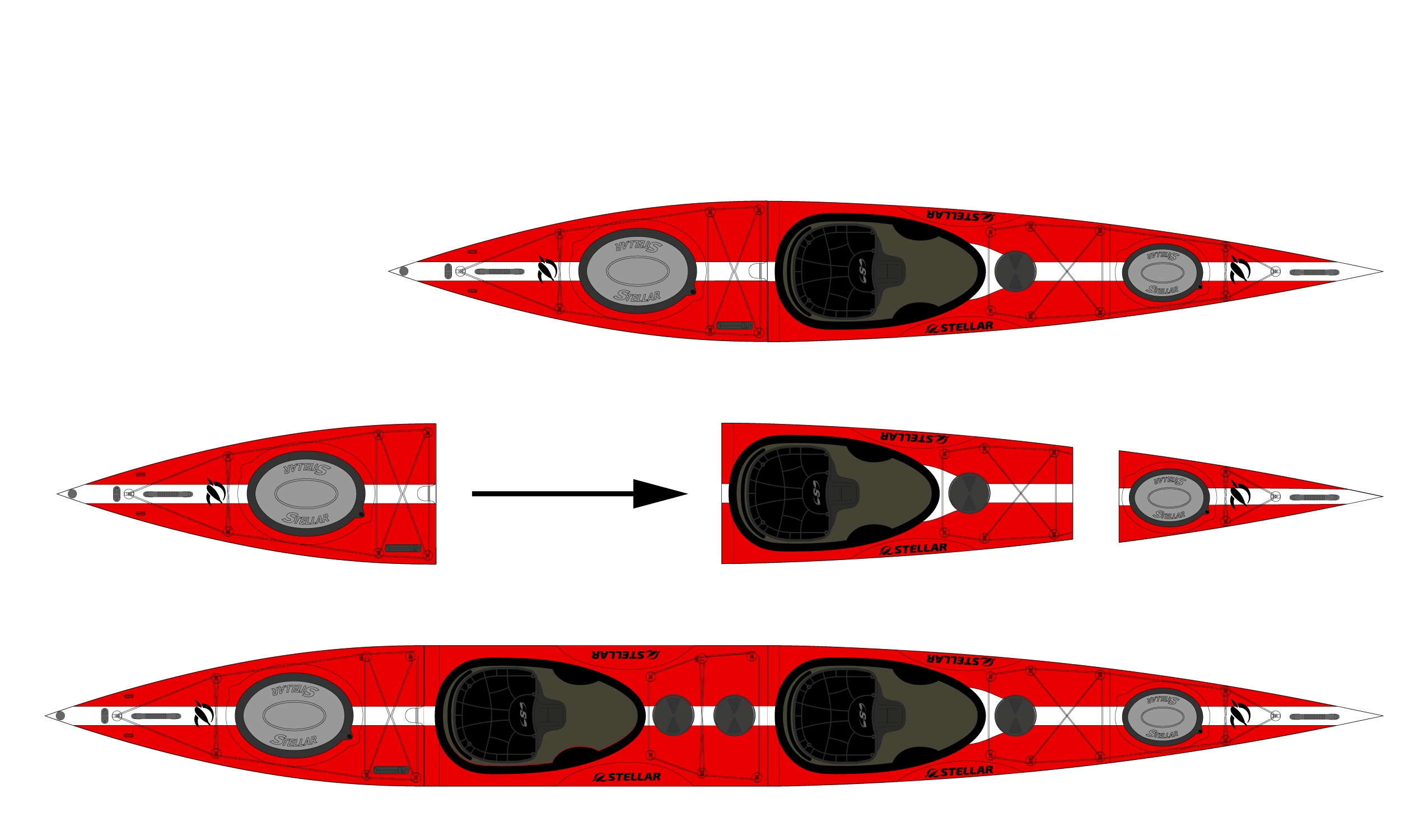 ST19 Mod-Multisport, séparable-Tandem/Solo-rouge blanc