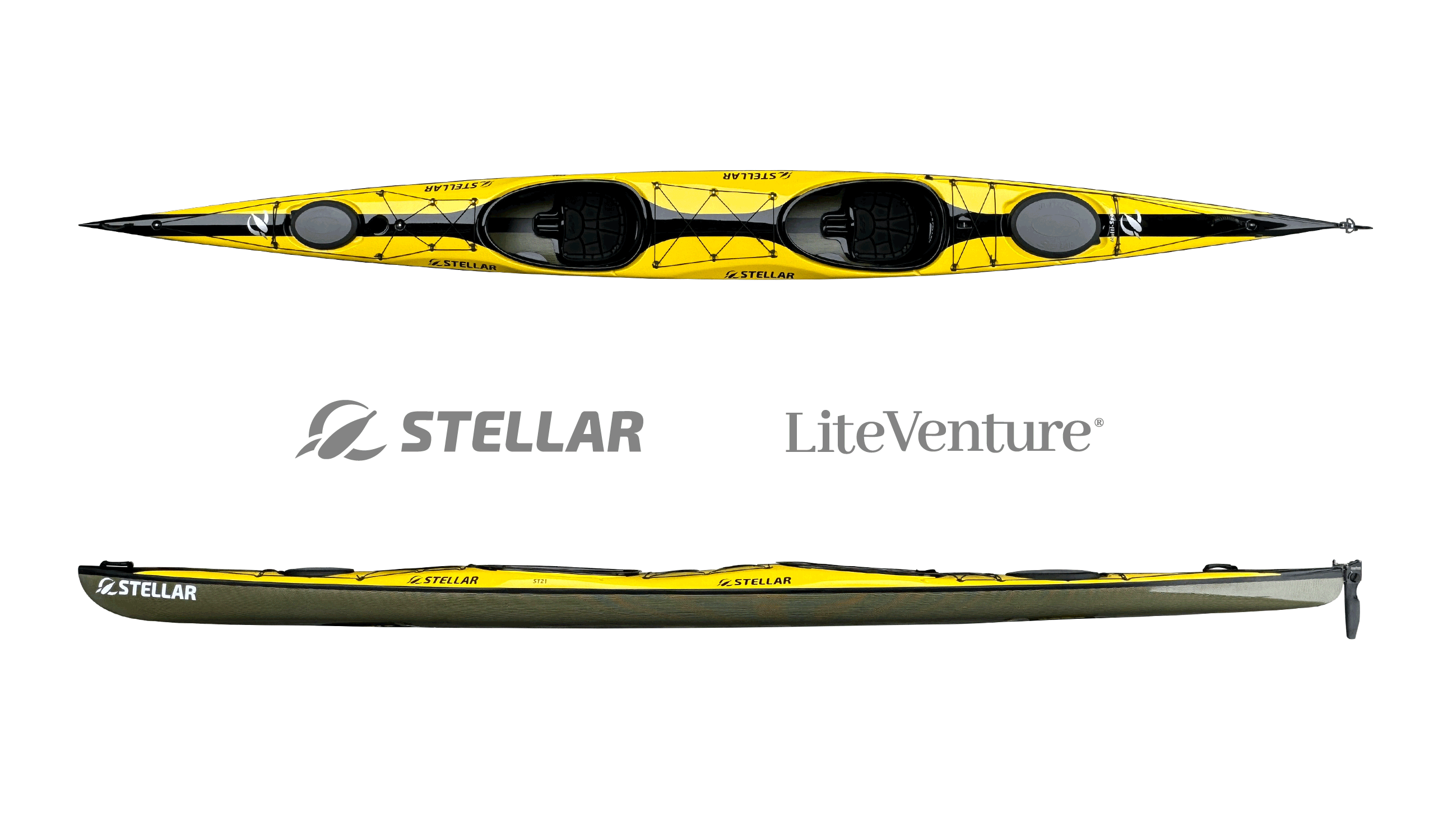 ST21 Tandem Racer-Multisport-jaune noir