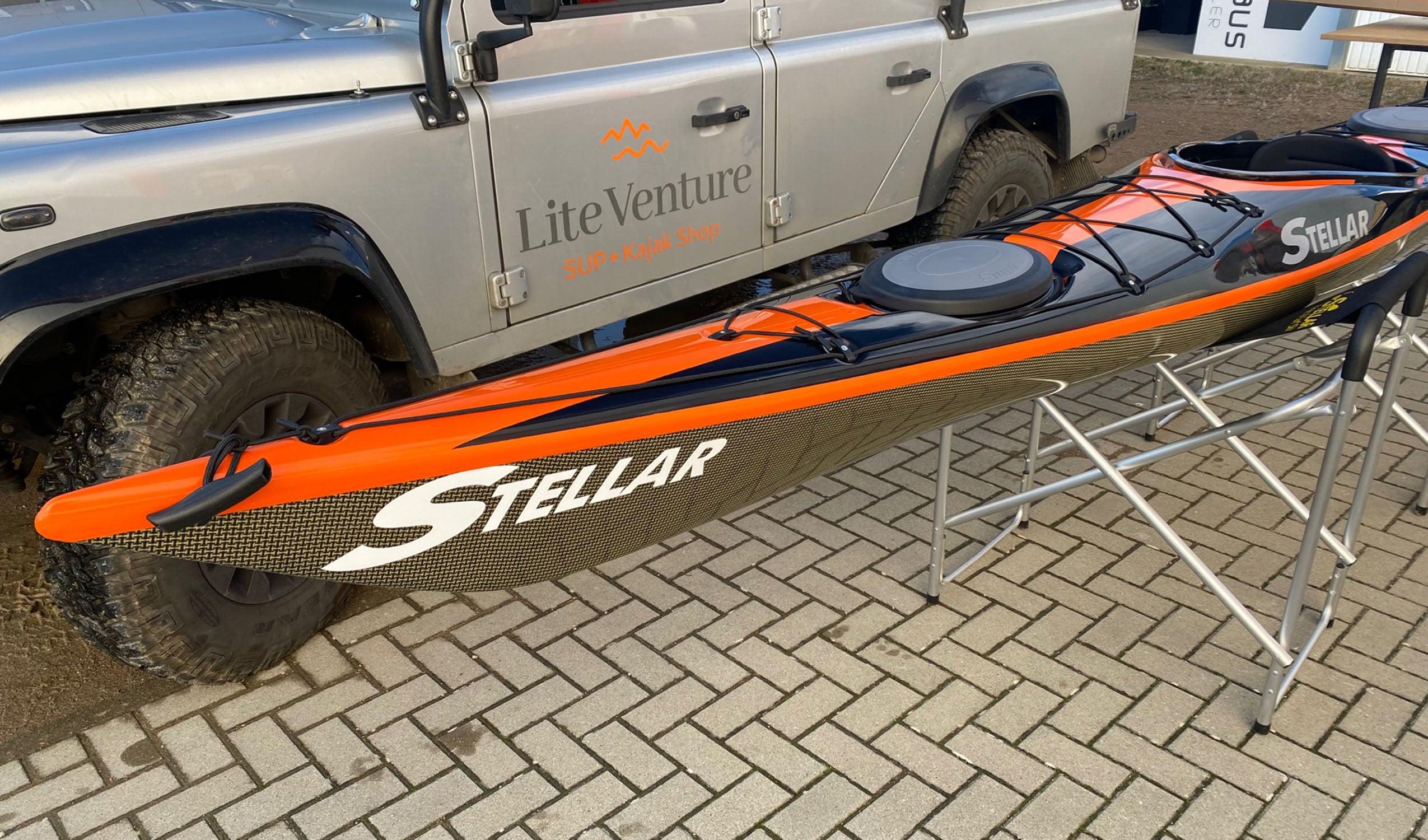 Produktbild von Kajak " SILV Multisport-schwarz orange " der Marke STELLAR Lightweight für 3290.00 €. Erhältlich online bei Lite Venture ( www.liteventure.de )