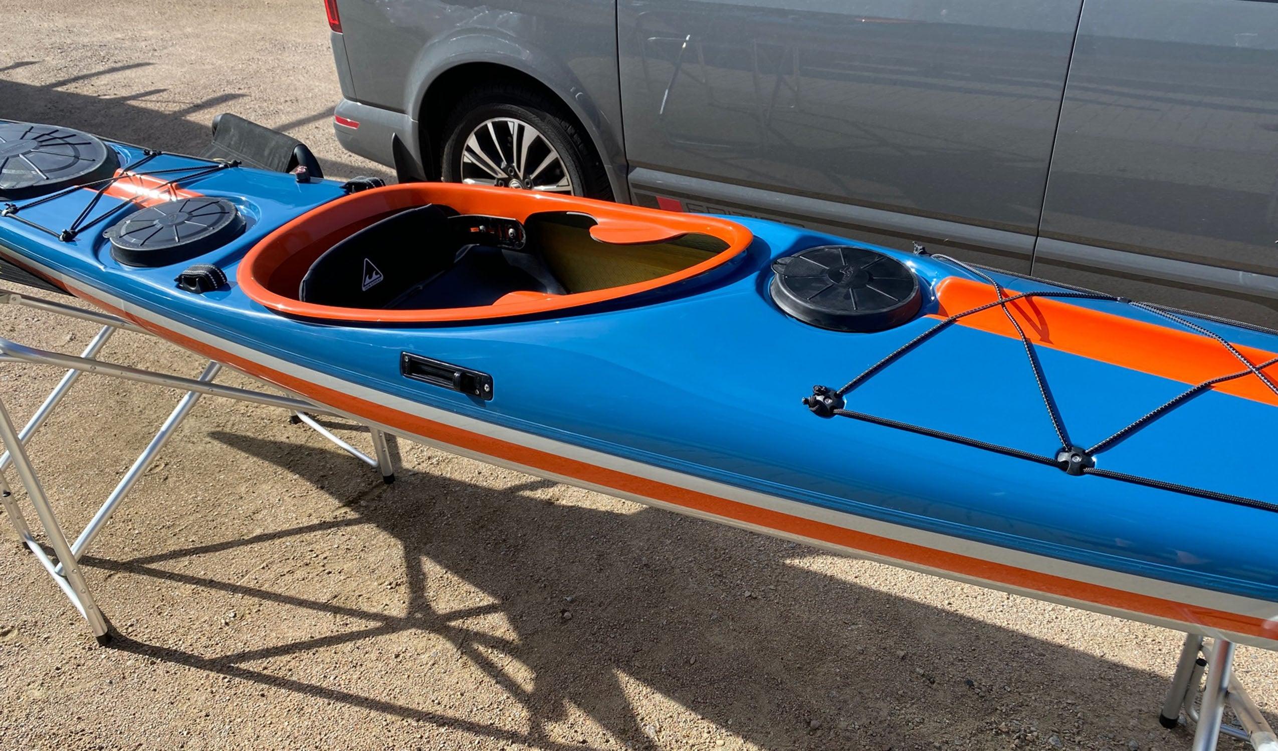 Produktbild von Kajak " Beaufort LV Rockhopper-azurblau orange " der Marke SKIM Kayaks für 4350.00 €. Erhältlich online bei Lite Venture ( www.liteventure.de )