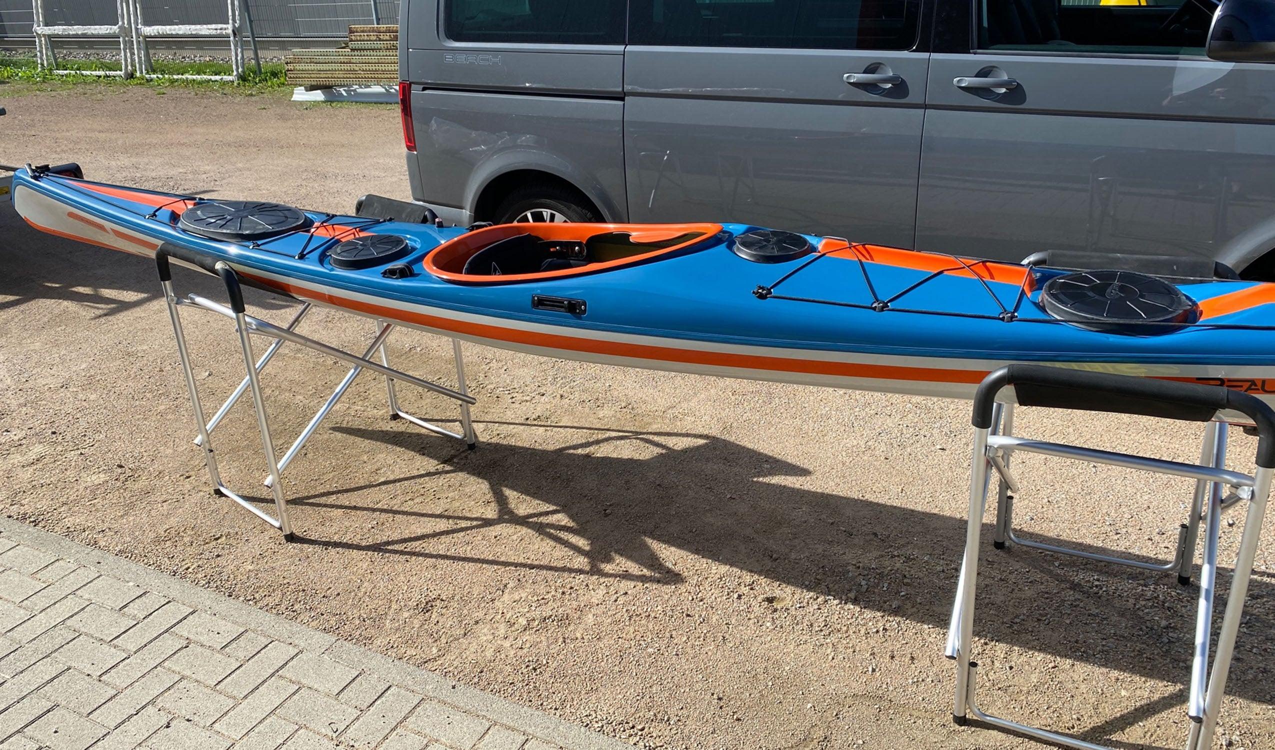 Produktbild von Kajak " Beaufort LV Rockhopper-azurblau orange " der Marke SKIM Kayaks für 4350.00 €. Erhältlich online bei Lite Venture ( www.liteventure.de )