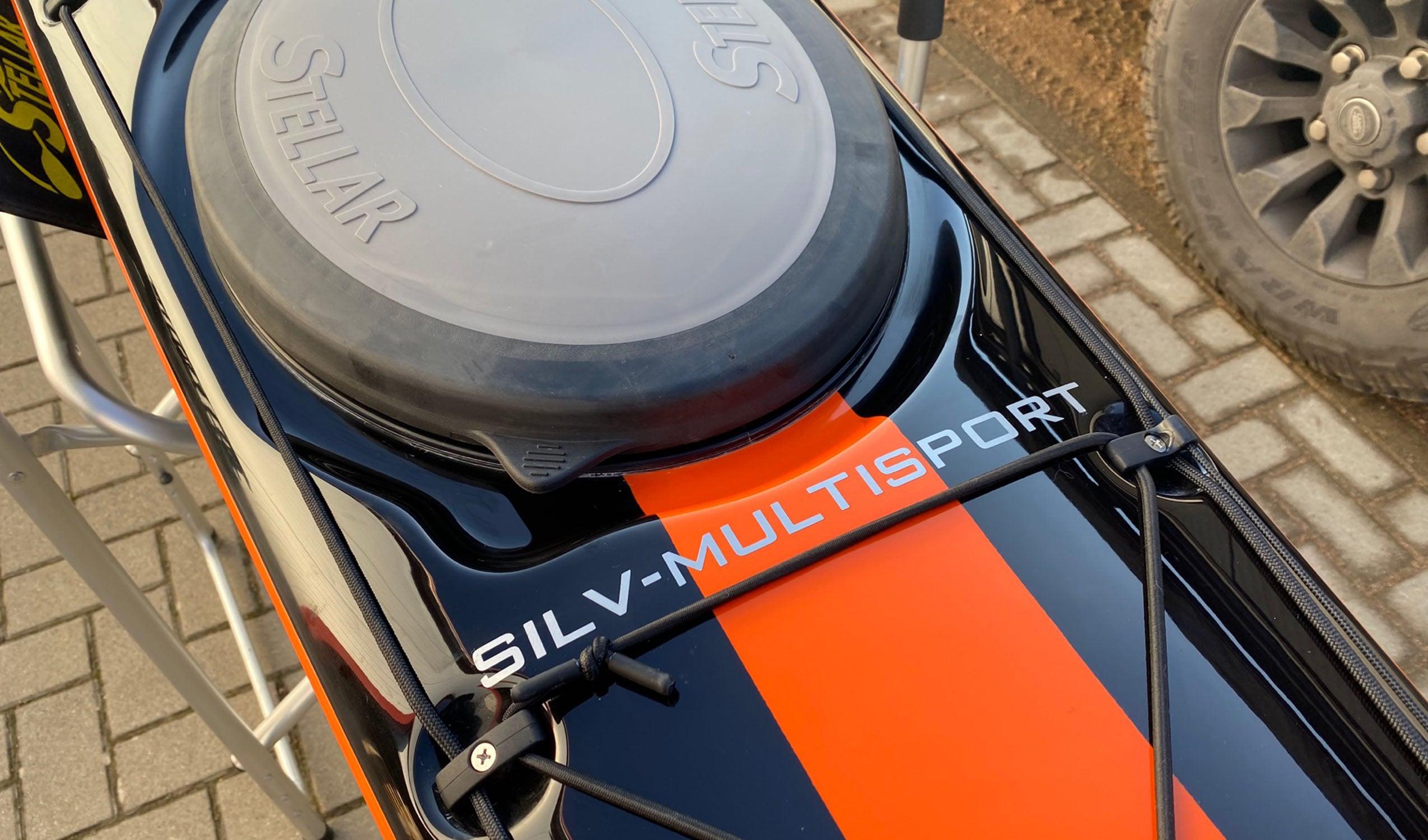 Produktbild von Kajak " SILV Multisport-schwarz orange " der Marke STELLAR Lightweight für 3290.00 €. Erhältlich online bei Lite Venture ( www.liteventure.de )