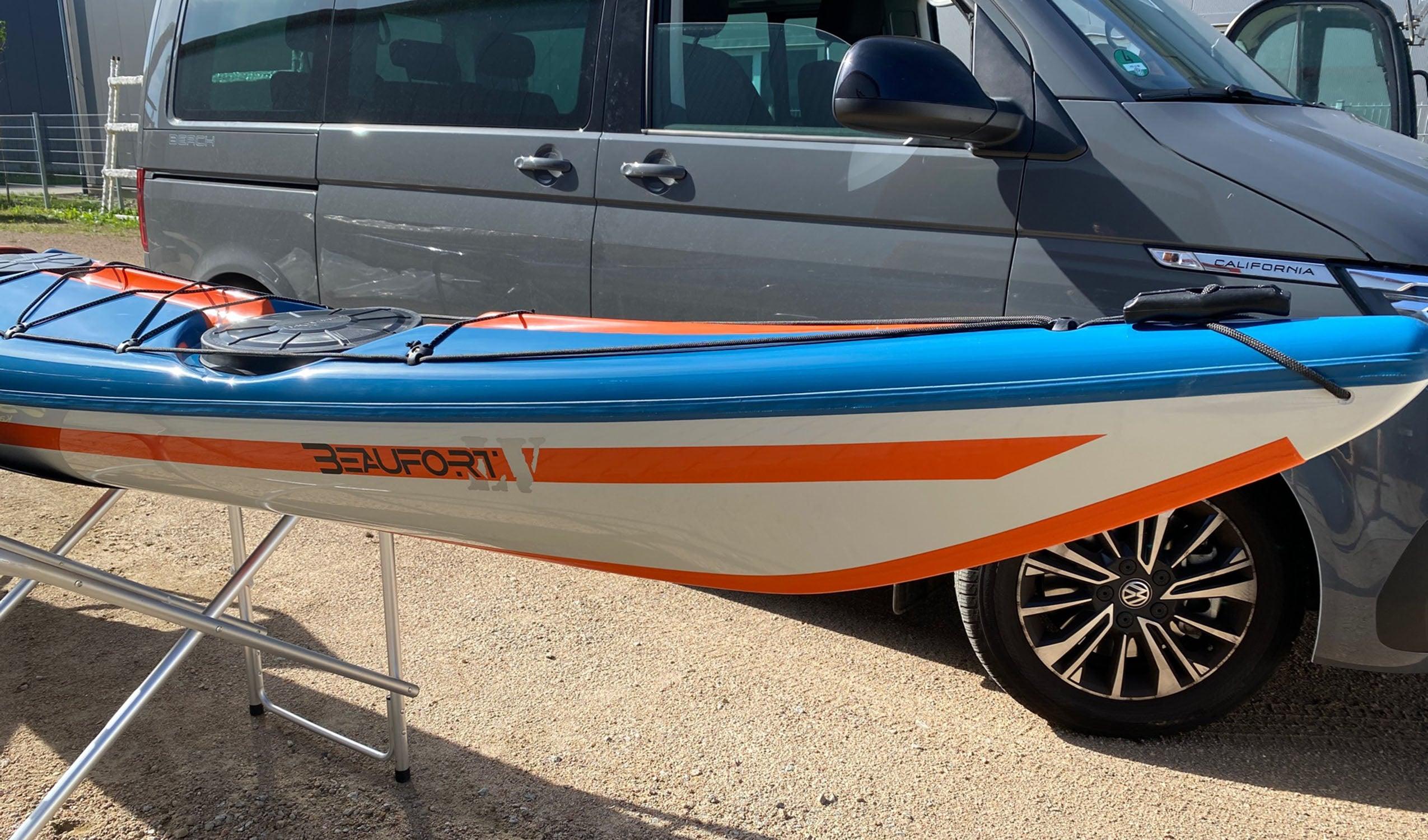 Produktbild von Kajak " Beaufort LV Rockhopper-azurblau orange " der Marke SKIM Kayaks für 4350.00 €. Erhältlich online bei Lite Venture ( www.liteventure.de )