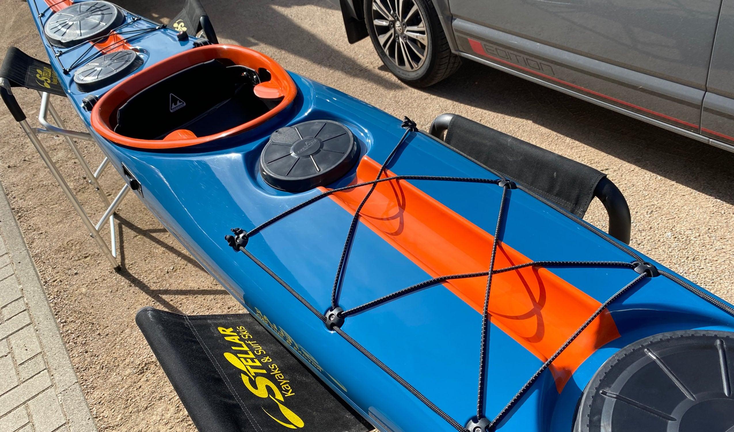 Produktbild von Kajak " Beaufort LV Rockhopper-azurblau orange " der Marke SKIM Kayaks für 4350.00 €. Erhältlich online bei Lite Venture ( www.liteventure.de )